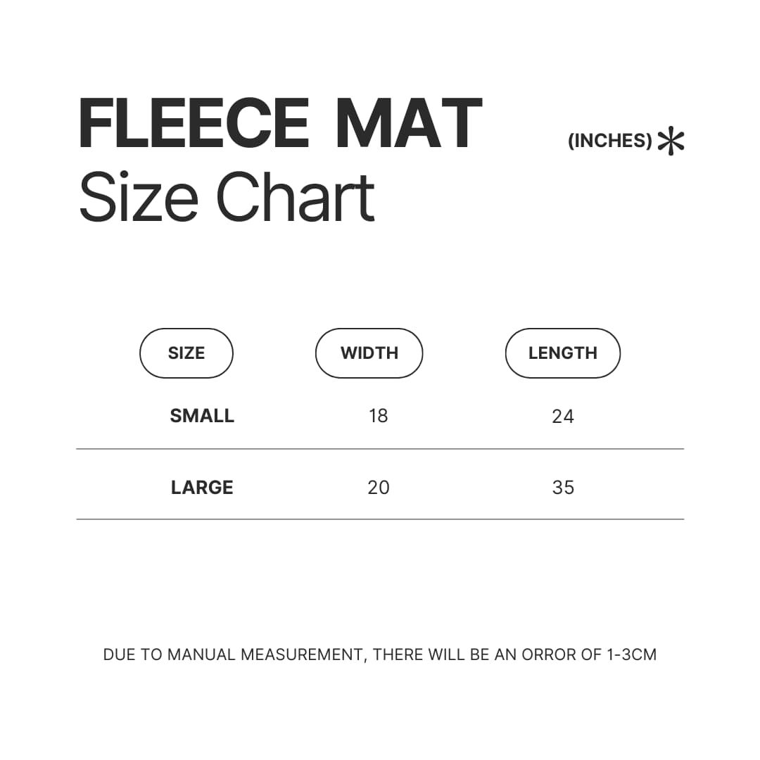 Fleece Mat Size Chart - Helluva Boss Merch Store